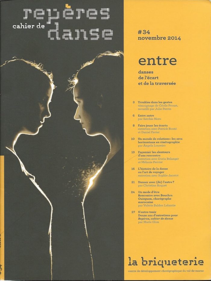 Repères, cahier de danse # 34 - Entre