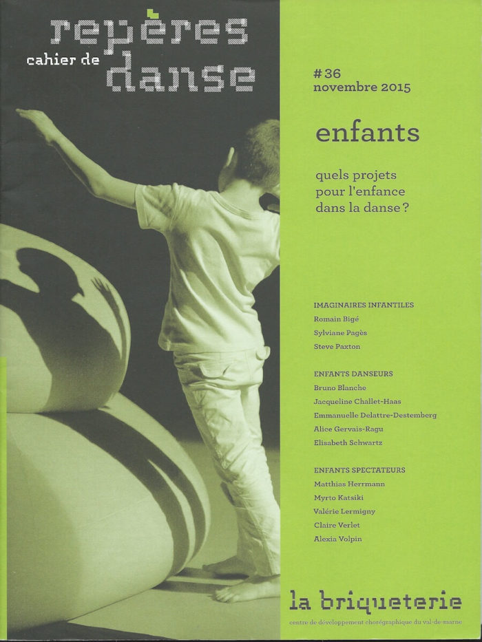 Repères, cahier de danse # 36 - Enfants