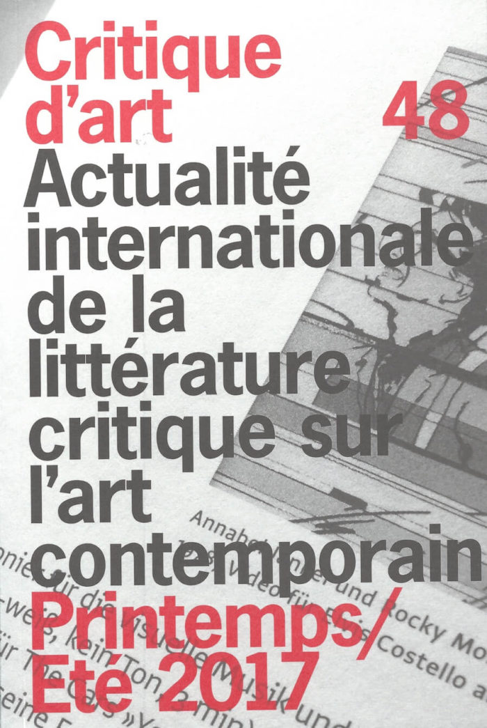 Critique d’art n°48 – printemps/été 2017
