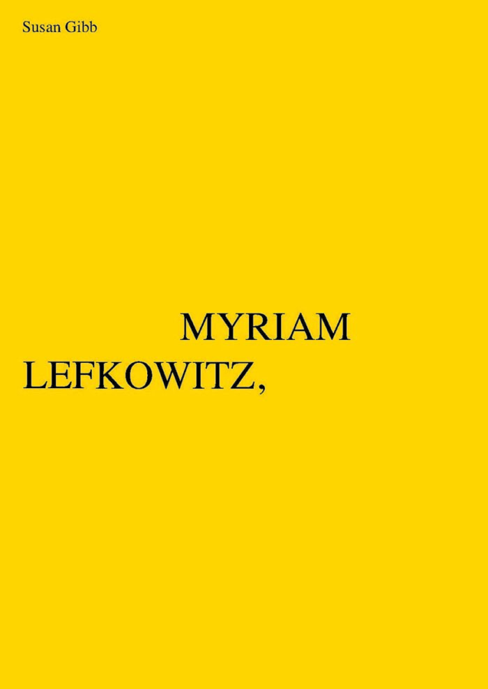 Myriam Lefkowitz: La Bibliothèque