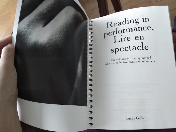 Reading in Performance,  Lire en Spectacle - The solitude or reading merged with the collective nature of an audience – Image 2