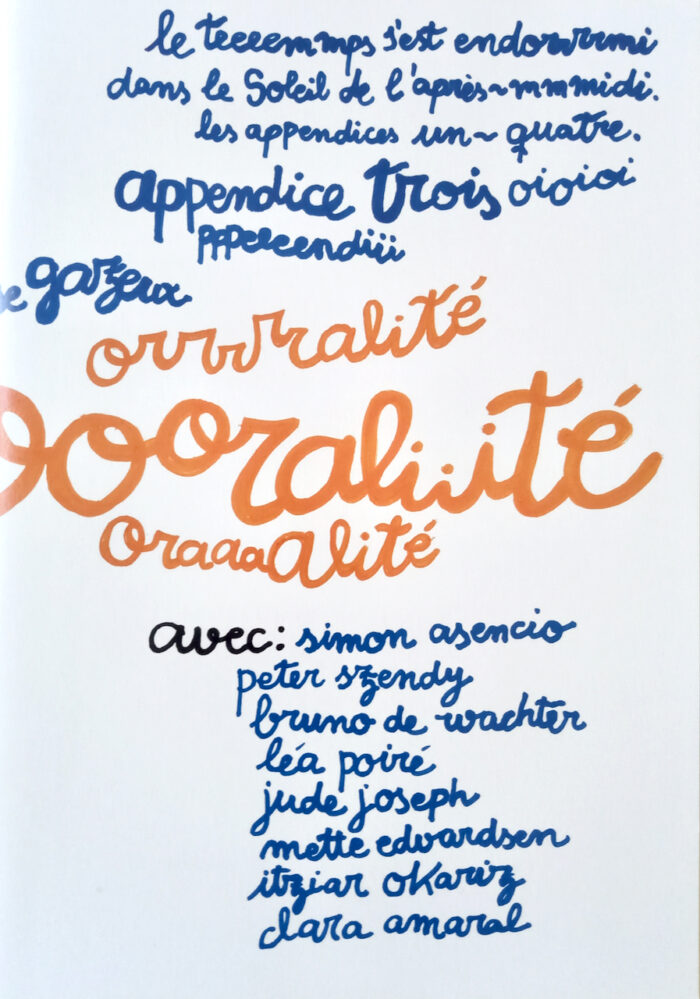 Appendice #3 – Oralité